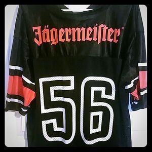 Jägermeister Black Tee with Red Logo and White Number 56